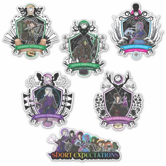 短い期待 シール (正面)