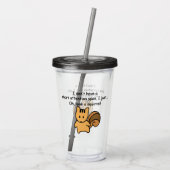 短い注意スパンおもしろいリス アクリルタンブラー (裏面)