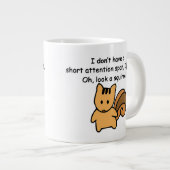 短い注意スパンおもしろいリス ジャンボコーヒーマグカップ (正面右)