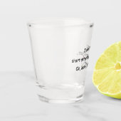 短い注意スパンチキン ショットグラス (左)