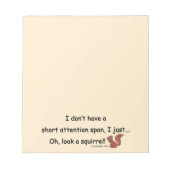 短い注意スパンリス ノートパッド (正面)