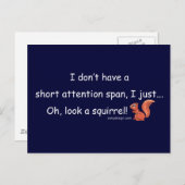 短い注意スパンリス ポストカード (正面/裏面)