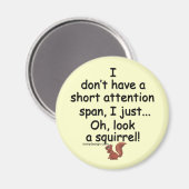 短い注意スパンリス マグネット (正面/裏面)