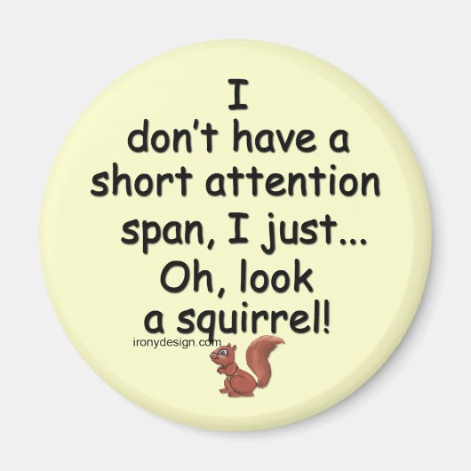 短い注意スパンリス マグネット (正面)