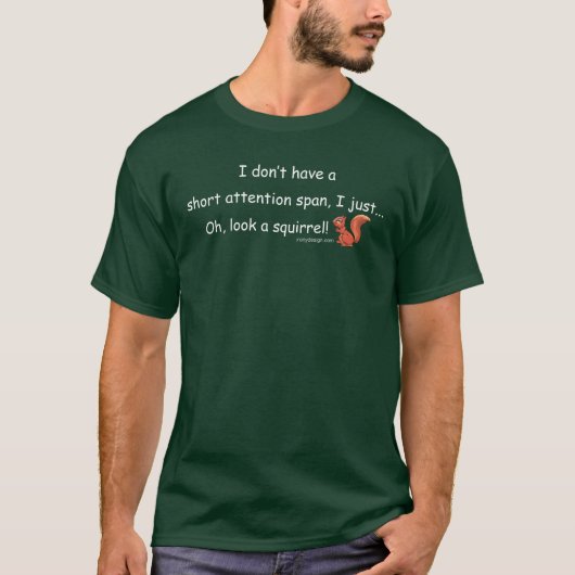 短い注意力のリス Tシャツ (正面)