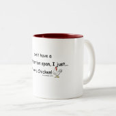 短い注意力の鶏の発言 ツートーンマグカップ (正面右)