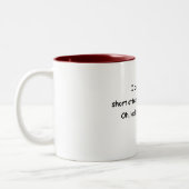 短い注意力の鶏の発言 ツートーンマグカップ (左)