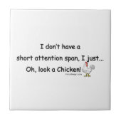 短い注意力の鶏 タイル (正面)