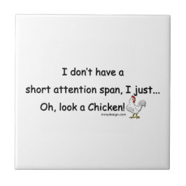 短い注意力の鶏 タイル