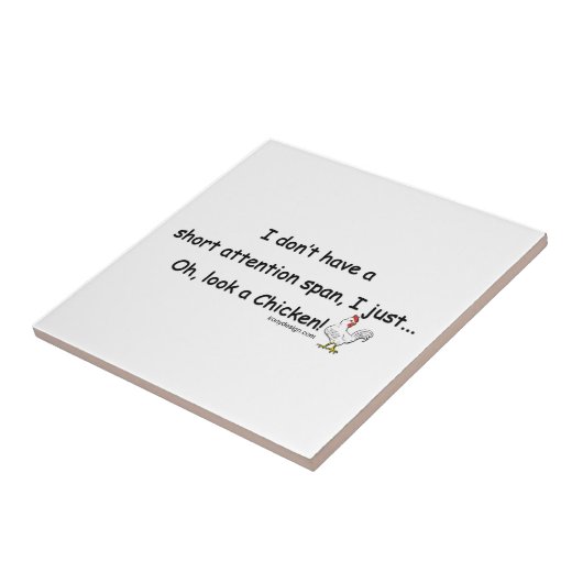 短い注意力の鶏 タイル (側面)