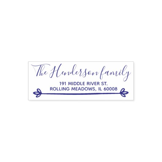 短い素朴ファミリ名差出人住所 セルフインキングスタンプ (デザイン)