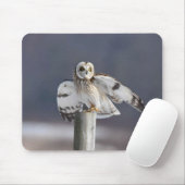 短い耳のフクロウ2 マウスパッド (マウス)