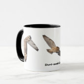 短い耳付つきのフクロウ マグカップ (正面左)