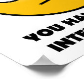 短い興味深いスパンのポおもしろいスター ポスター (角)