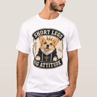 短い足と大きな態度の面白いコーギーTシャツをDoのために Tシャツ