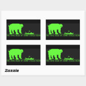 短い顔のくまOTの捧げ物で死にました 長方形シール (シート)