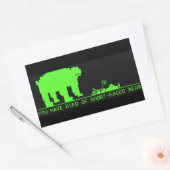 短い顔のくまOTの捧げ物で死にました 長方形シール (封筒)