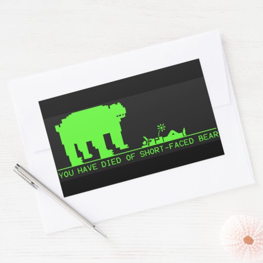 短い顔のくまOTの捧げ物で死にました 長方形シール (封筒)