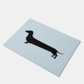 短い髪のダックスフントのイラストレーションの玄関マット ドアマット (アングル)