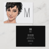 短い髪の女の子 名刺 (正面/裏面)