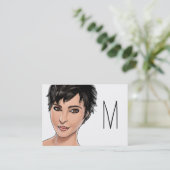 短い髪の女の子 名刺 (スタンド正面)