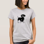 短い髪のdachsの女性のTシャツ Tシャツ (正面)