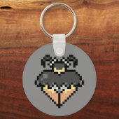 短い黒いスカートのゴシックキーチェーン キーホルダー (裏面)