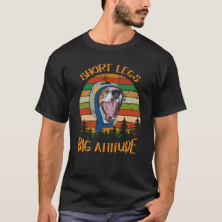 短い17本の足と大きな態度 かわいいビーグル Tシャツ