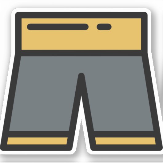 短い シール (正面)