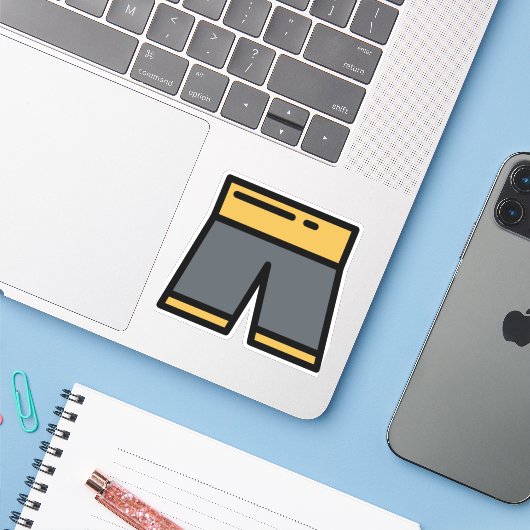 短い シール (ノートパソコンとiPhone)