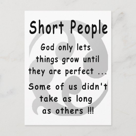 短おもしろいい人々の復讐。 ポストカード (正面)