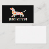 短くてサッシダシュントフローラ犬 名刺 (正面/裏面)