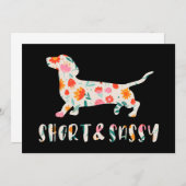 短くてサッシダシュントフローラ犬 招待状 (正面/裏面)