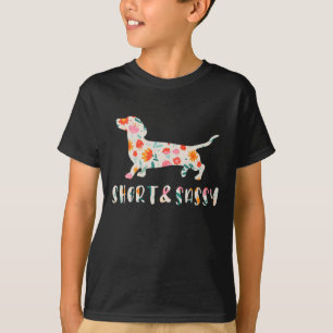 短くてサッシダシュントフローラ犬 Tシャツ