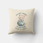 短くないし地面に落ちているのかわいい猫 クッション (裏面)