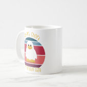 短くない私はペンギンのサイズおもしろい コーヒーマグカップ (正面左)