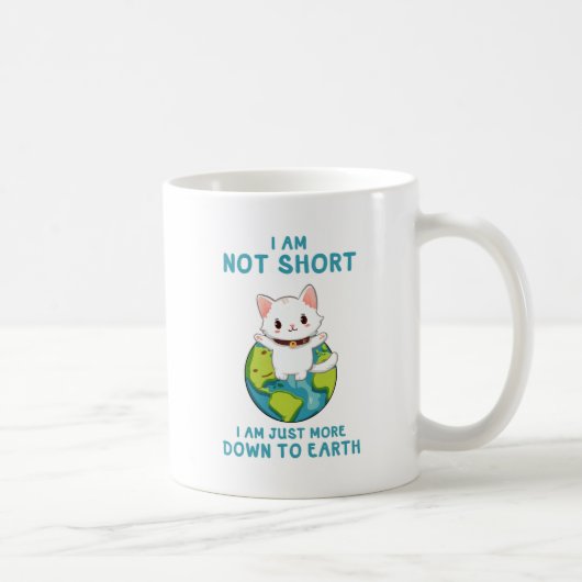短くなく、地球に下る – Cat Humor コーヒーマグカップ (右)