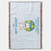 短くなく、地球に下る – Cat Humor スローブランケット (正面縦)