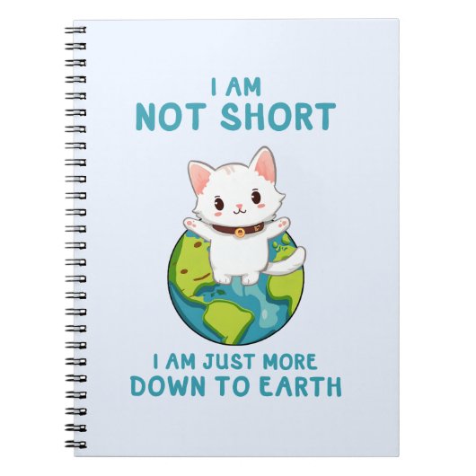 短くなく、地球に下る – Cat Humor ノートブック (正面)