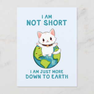 短くなく、地球に下る – Cat Humor ポストカード