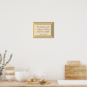 短すぎる – Jane Austen引用文 – アートプリント ポスター (キッチン)