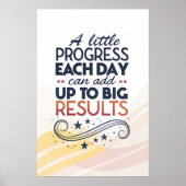 短やる気を起こさせるいフレーズ、少し進歩 ポスター (正面)