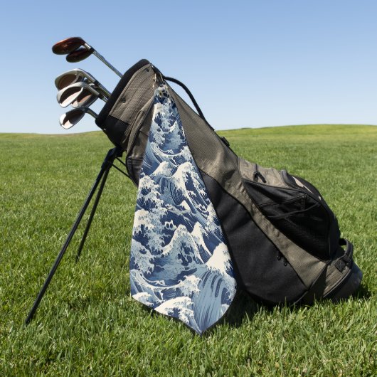 短剣：北斎波が再考 ゴルフタオル (グリーン)