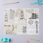 短命なもののコラージュのDecoupageシート 薄葉紙 (クラフト)