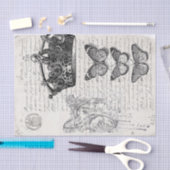 短命なもののコラージュ 薄葉紙 (クラフト)