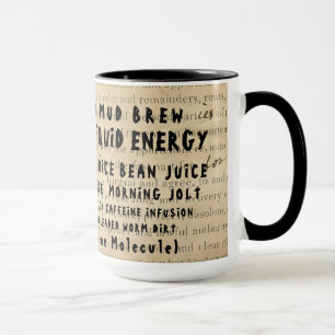 短命なものの古い行為のコーヒーのコーヒー俗語の名前 マグカップ