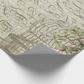 短命なものの赤い鳥のDecoupage 60lbの紙 ラッピングペーパー (角)