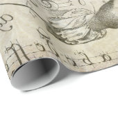 短命なものの赤い鳥のDecoupage 60lbの紙 ラッピングペーパー (ロールコーナー)