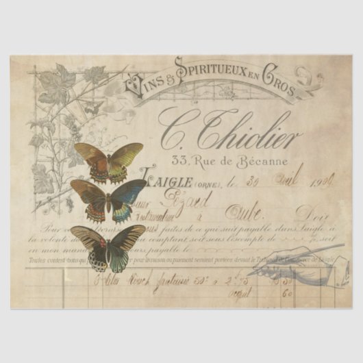 短命なもののDecoupageのティッシュ 薄葉紙 (正面)