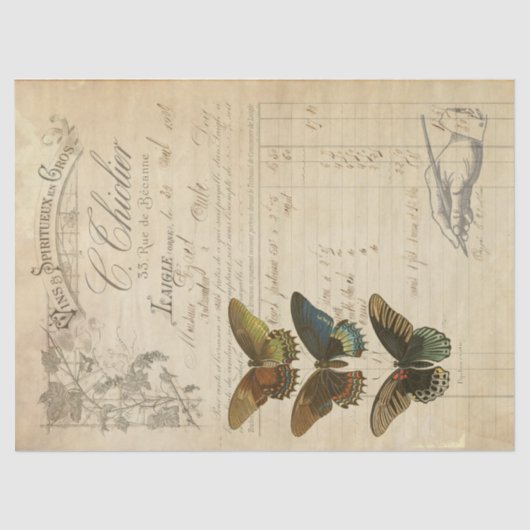 短命なもののDecoupageのティッシュ 薄葉紙 (正面)